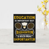 Badminton Player Shuttle Badminton Lover Karte (Gelbe Blume)