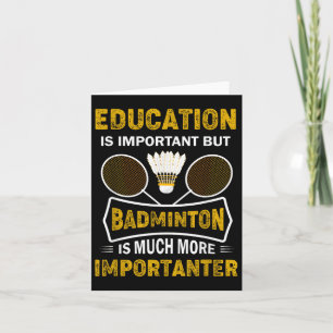 Badminton Player Shuttle Badminton Lover Karte