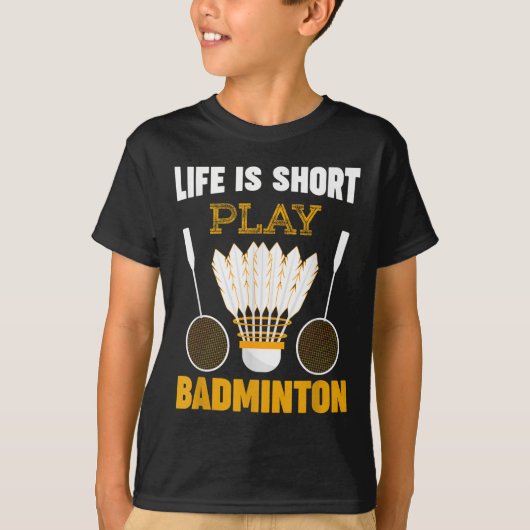 Badminton Player Shuttle Badminton Lover T-Shirt (Vorderseite)