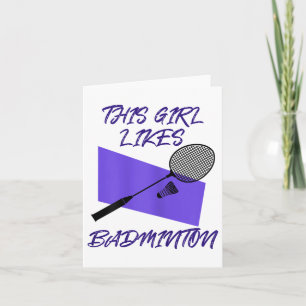 Badminton Player Shuttle Badminton Player Karte