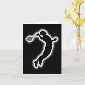 Badminton Player Shuttle Boys Badminton Men Karte (Gelbe Blume)