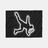 Badminton Player Shuttle Boys Kids Badminton Men Fleecedecke (Vorderseite (Horizontal))