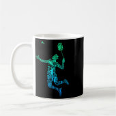 Badminton Player Shuttle Boys Men Youth Kaffeetasse (Links)