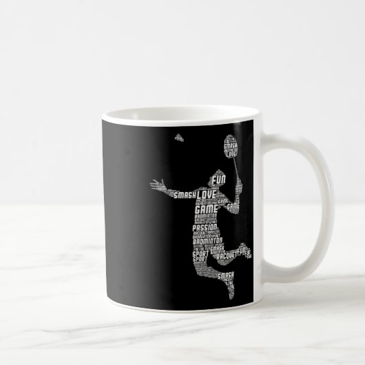 Badminton Player Shuttle Boys Youth Men 1 Kaffeetasse (Rechts)
