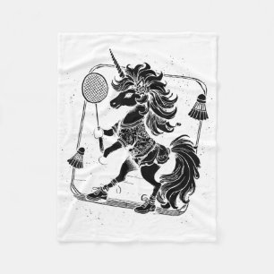 Badminton Player Shuttle Fleecedecke