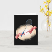 Badminton Player Shuttle-Geschenk Badminton Karte (Gelbe Blume)
