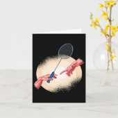 Badminton Player Shuttle-Geschenk Badminton Karte (Gelbe Blume)
