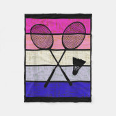 Badminton Player Shuttle Girls Kids Women Youth Fleecedecke (Vorderseite)