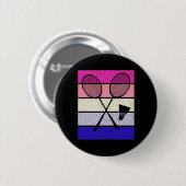 Badminton Player Shuttle Girls Kinder Frauen Jugen Button (Vorne & Hinten)