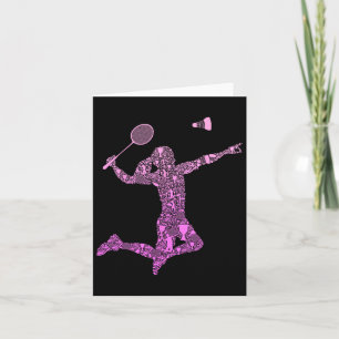 Badminton Player Shuttle Girls Women Karte