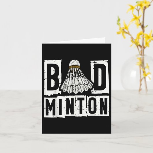 Badminton Player Shuttle Karte (Gelbe Blume)