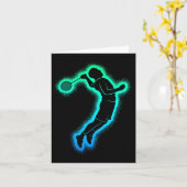 Badminton Player Shuttle Kids Men Badminton Boys Karte (Gelbe Blume)