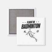 Badminton Player Shuttle Magnet (Vorderseite/Rückseite)