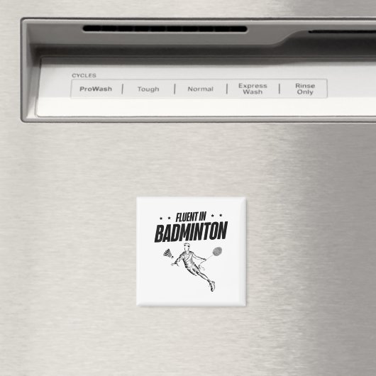 Badminton Player Shuttle Magnet (In Situ (Geschirrspüler))