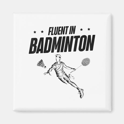 Badminton Player Shuttle Magnet (Vorne)