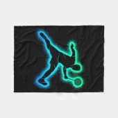 Badminton Player Shuttle Men Boys Badminton Kids Fleecedecke (Vorderseite (Horizontal))