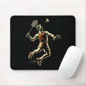 Badminton Player Shuttle Mousepad (Mit Mouse)
