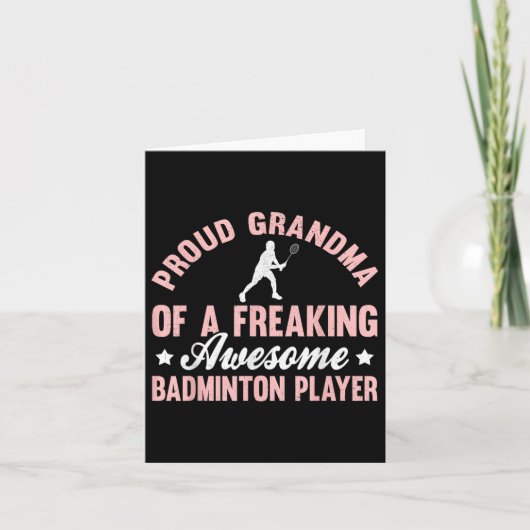 Badminton Player Shuttle Oma Karte (Vorderseite)