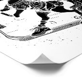 Badminton Player Shuttle  Poster (Ecke)