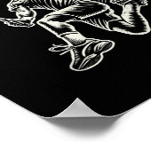 Badminton Player Shuttle Poster (Ecke)