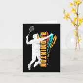 Badminton Player _ Shuttle Racket _ Badminton Karte (Gelbe Blume)
