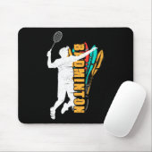 Badminton Player Shuttle Racket Badminton Mousepad (Mit Mouse)