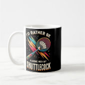 Badminton Player Shuttle Racket Badmintoner Kaffeetasse (Links)