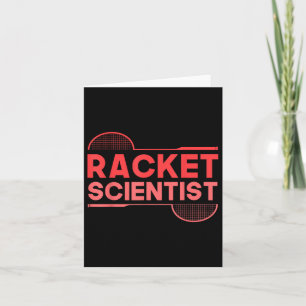 Badminton Player Shuttle Racket Scientist Badminto Karte