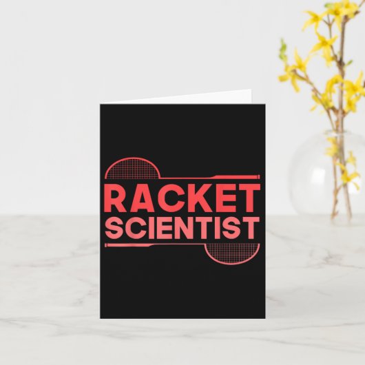 Badminton Player Shuttle Racket Scientist Badminto Karte (Gelbe Blume)