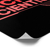 Badminton Player Shuttle Racket Scientist Badminto Poster (Ecke)