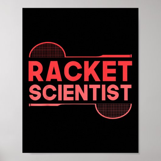 Badminton Player Shuttle Racket Scientist Badminto Poster (Vorne)