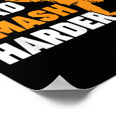 Badminton Player Shuttle Serve Hard Smash Harder  Poster (Ecke)
