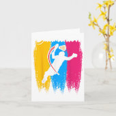 Badminton Player Shuttle Time Smash Rackets Lover Karte (Gelbe Blume)
