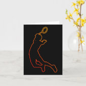 Badminton Player Shuttle Womens Squash Badminton Karte (Gelbe Blume)