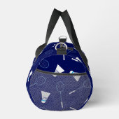 Badminton Player Shuttlecock Gemustert Mit Monogra Duffle Bag (Rechts)