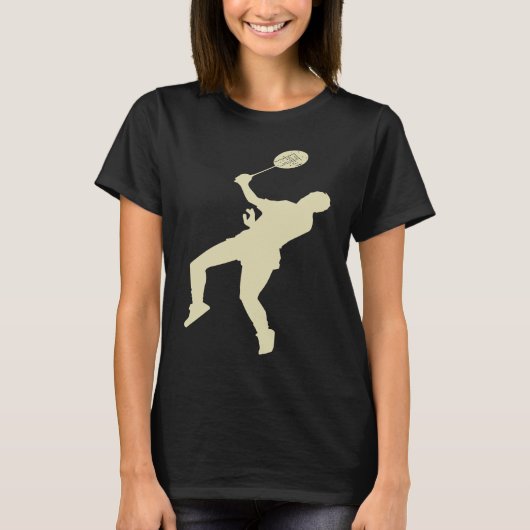 Badminton Player Shuttlecock Time Smash Rackets T-Shirt (Vorderseite)