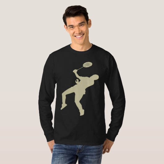 Badminton Player Shuttlecock Time Smash Rackets T-Shirt (Vorne ganz)