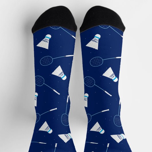 Badminton Player Shuttlecocks und Rackets-Muster Socken (Oben)