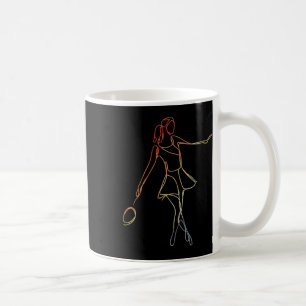 Badminton Player Sketch Shuttlespiel für Frauen Kaffeetasse
