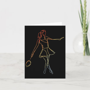 Badminton Player Sketch Shuttlespiel für Frauen Karte