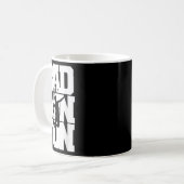 Badminton Player Smashing Shuttle Birdie Badminton Kaffeetasse (Vorderseite Links)