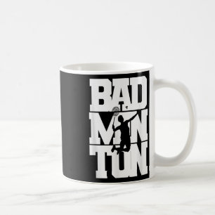 Badminton Player Smashing Shuttle Birdie Badminton Kaffeetasse
