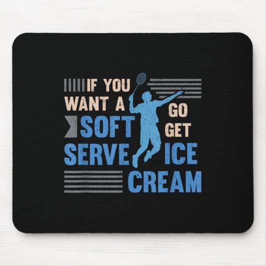Badminton Player Soft Serve Badminton Mousepad (Vorne)