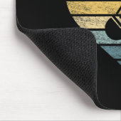 Badminton Player spendet Retro Sunset Shuttle Bird Mousepad (Ecke)