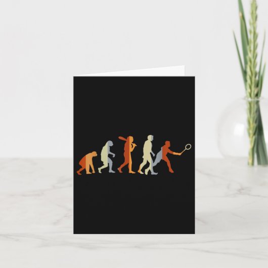 Badminton Player Sportgeschenk Evolution Badminton Karte (Vorderseite)