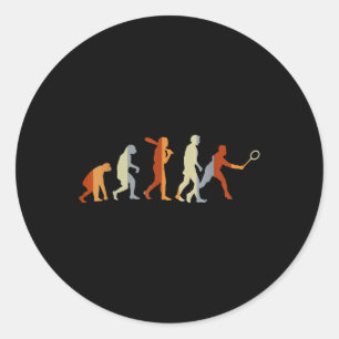Badminton Player Sportgeschenk Evolution Badminton Runder Aufkleber