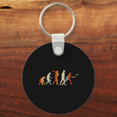 Badminton Player Sportgeschenk Evolution Badminton Schlüsselanhänger (Vorderseite)