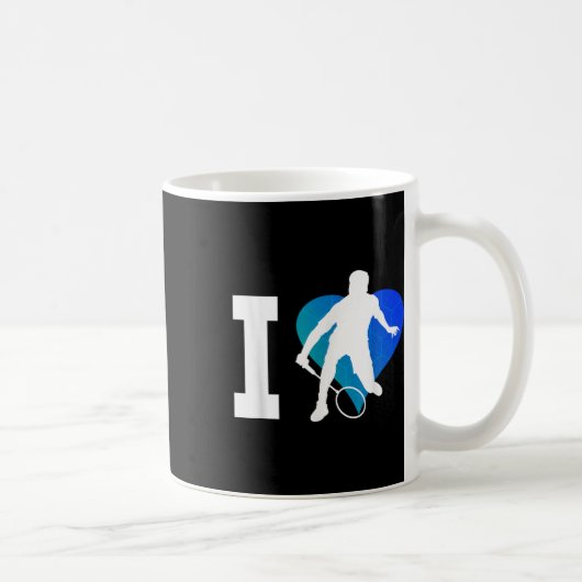 Badminton Player Squash Mens Shuttle Badminton  Kaffeetasse (Rechts)