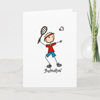 Badminton Player T - Shirt und Geschenke Karte