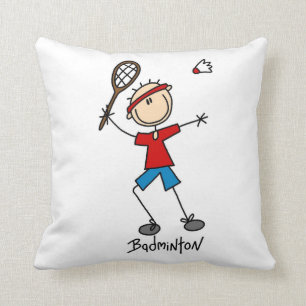 Badminton Player T - Shirt und Geschenke Kissen